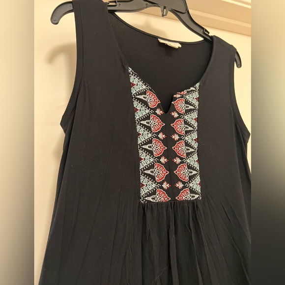 Style & Co Women's Embroidered High-Low Shift Dress, Black, Size S - Picture 2 of 7